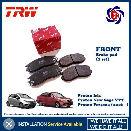 Proton Iriz New Saga VVT Persona (2016 Present) Front TRW Brake Pad