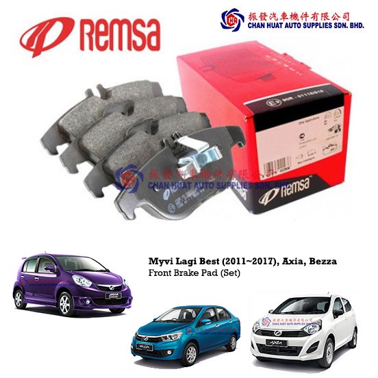 Perodua Myvi Lagi Best Axia Bezza REMSA Spain FRONT Disc Brake Pad