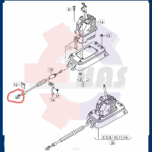 Volkswagen Polo Jetta Golf Beetle Passat Gear Selector Lever Knob Bush