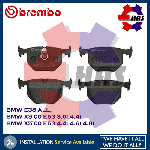 Brembo Rear Disc Brake Pad for BMW E38 ALL, BMW X5'00 E53 3.0i,4.4i