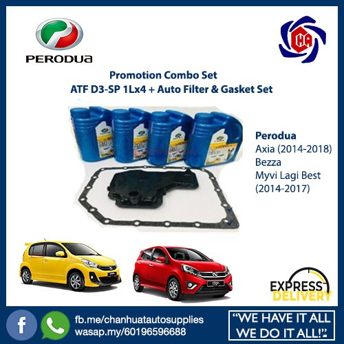 Perodua Axia Bezza Myvi Lagi Best Auto Filter & Gasket with Perodua ATF