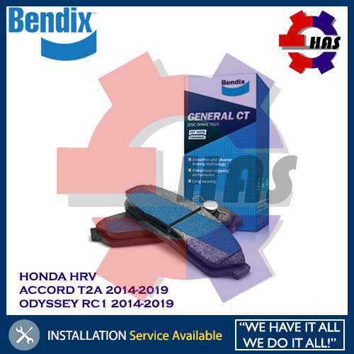 BENDIX FRONT BRAKE PADS HONDA HRV ACCORD T2A 20142019 ODYSSEY RC1 2014
